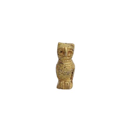 Golden Brass Standing Owl Agarbatti Holder Stand